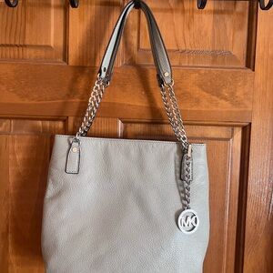 Michael Kors Silver Chain Gray Bag